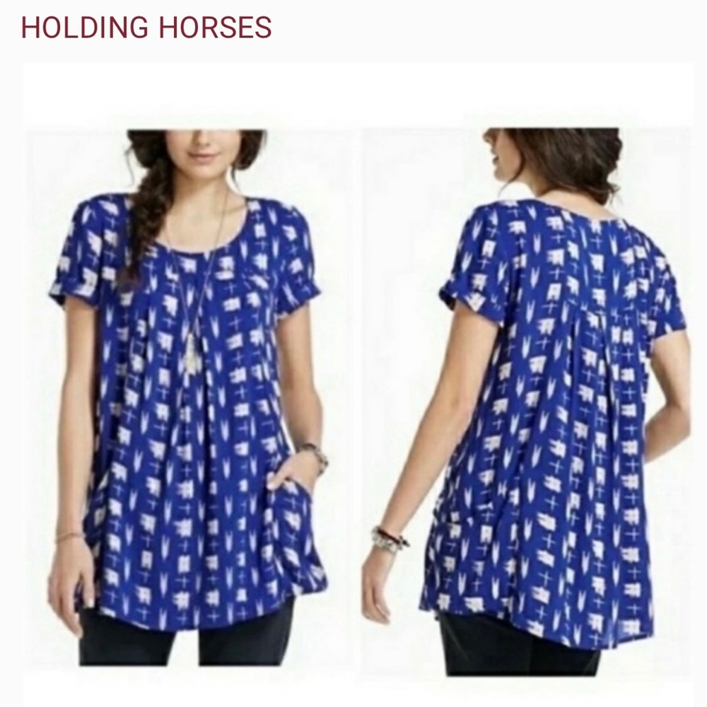 Anthropologie Holding Horses swing tunic top Small